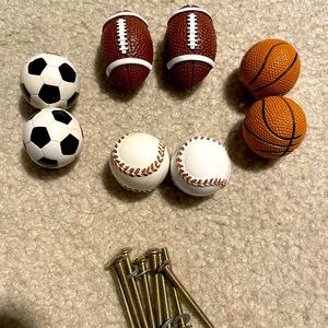 Knobs for drawers- sports themed for children’s bedroom